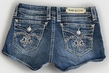 Women s Rock Revival Sasha Denim Shorts Sz 30 Great condition Flap Pockets