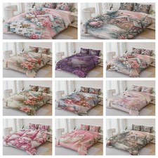 3D Christmas House Flowers Santa Pine Snow Quilt Cover Duvet Cover Comforter set