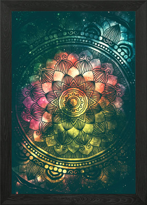 Mandala Muster gerahmt Wandbild Poster Leinwanddruck Bild