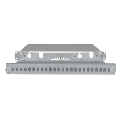 LogiLink FB0001G  19'' Spleißbox ausziehbar, 1HE, grau, Leergehäuse