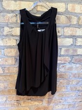 Susan Lawrence Women’s Black Sleeveless Top New Size Medium Medium Made In Usa