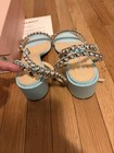 NWT Authentic Mach & Mach Sky Blue Crystal Satin Sandals With Low Heel Size 40 — photo 9