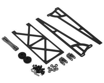 DRC-355.1-0003  Grey Slider Wheelie Bar w/Plastic Wheels DR10 & Slash