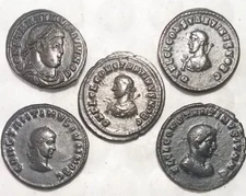 Set of 5 Bronze Coins of Constantine II Youth Portraits XF/AU Rare Types 🇷🇸