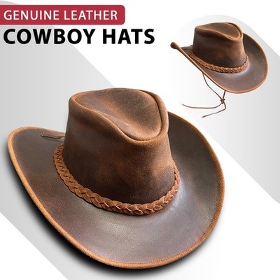 100% Echtleder Cowboyhut Herren Australian Western Style Cowboyhut Damen