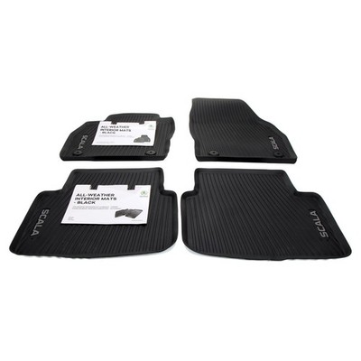 ORIGINAL Skoda Gummimatten Fußmatten Automatten SCALA PR-K8R vorne + hinten