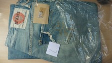 GR 34 NEU VINTAGE DESIGNER EINGET&Uuml;TET & MIT ETIKETT Michiko KOSHINO 90er HERREN JEANS YEN