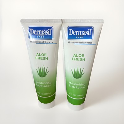 Dermasil Aloe Fresh Moisturizing Body Lotion Fast Absorbing Formula 8oz 2 Pack