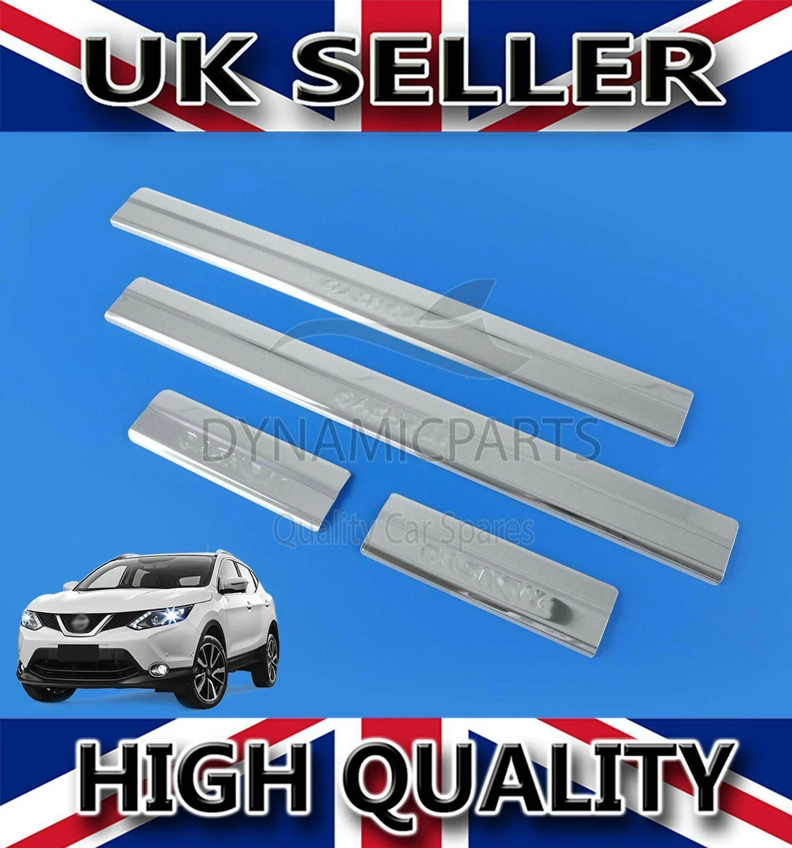 CHROME DOOR SILL SCRATCH PROTECTOR GUARD S.STEEL FOR NISSAN