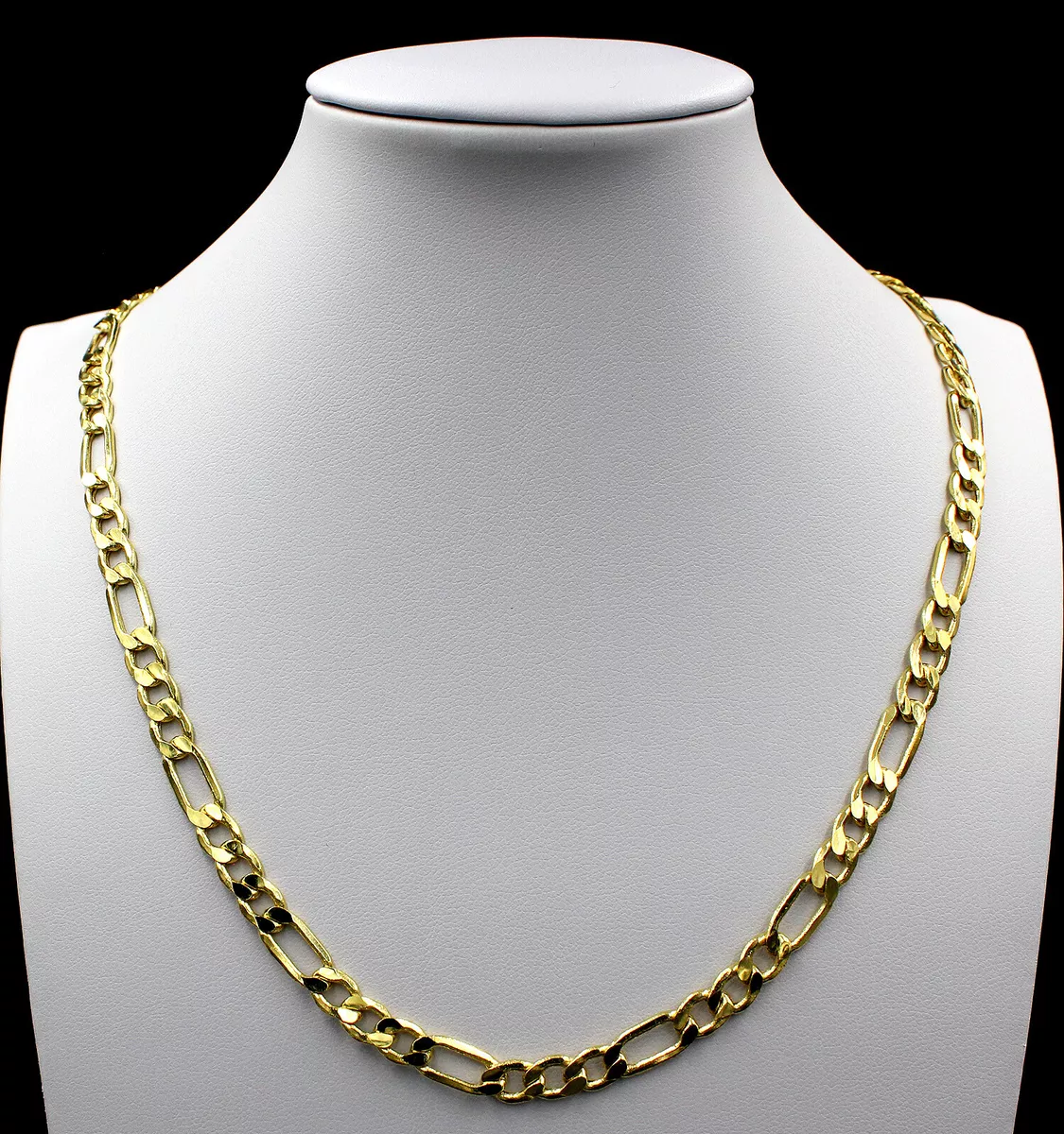 24 inch 10k on sale gold figaro chain