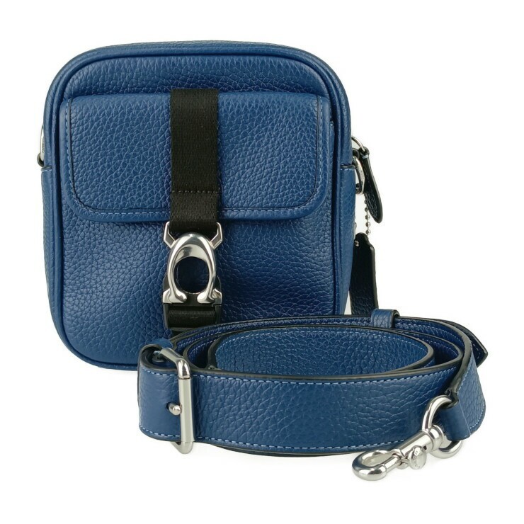 COACH Shoulder bag BECK CROSSBODY CJ736 Blue Black Leather Men's