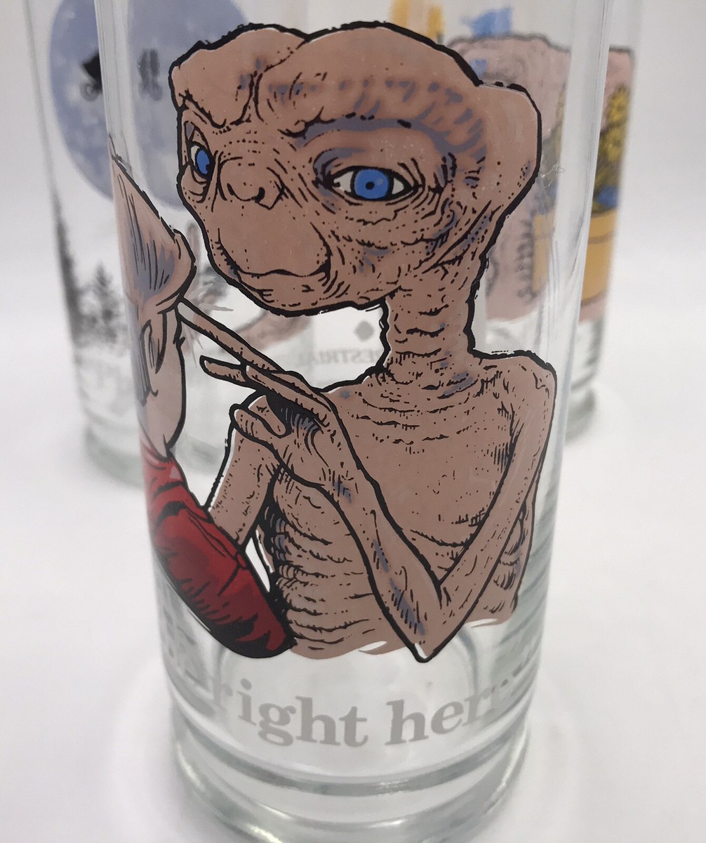ET Glasses The Extra-Terrestrial Drinking Set Of 3 1982 Pizza Hut | eBay