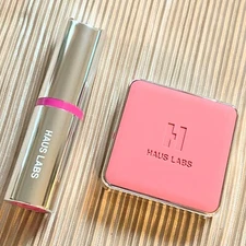 HAUS LABS choose GLASSY PITAYA LIP CHEEK STICK HIBISCUS HAZE BLUSH ROSE QUARTZ