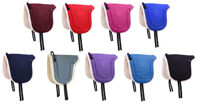 Bareback Pad Velour Reiten ohne Sattel mit weichem Kunstfell Shetty/Pony/Full