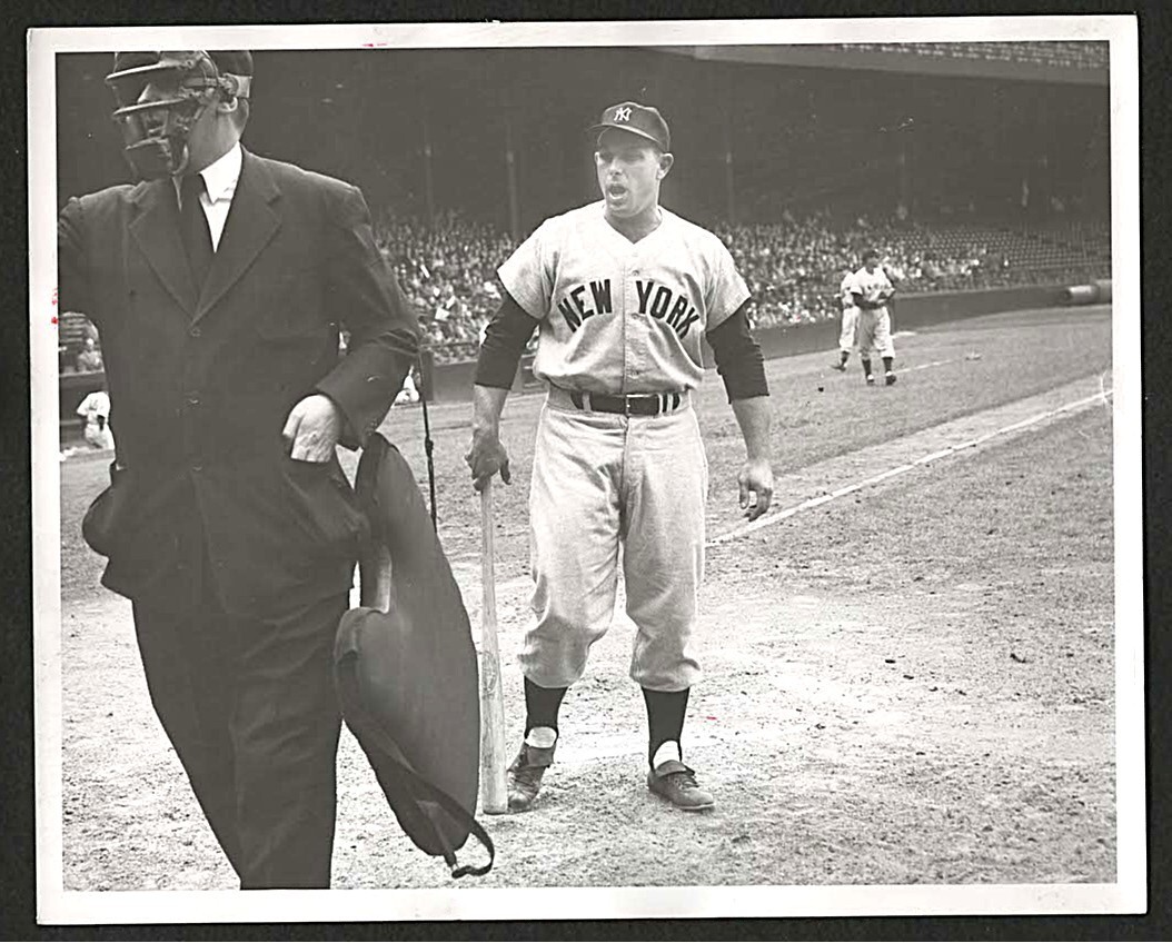 Gene Woodling N Y Yankees + Umpire James Duffy Type #1 Photo by Detroit ...