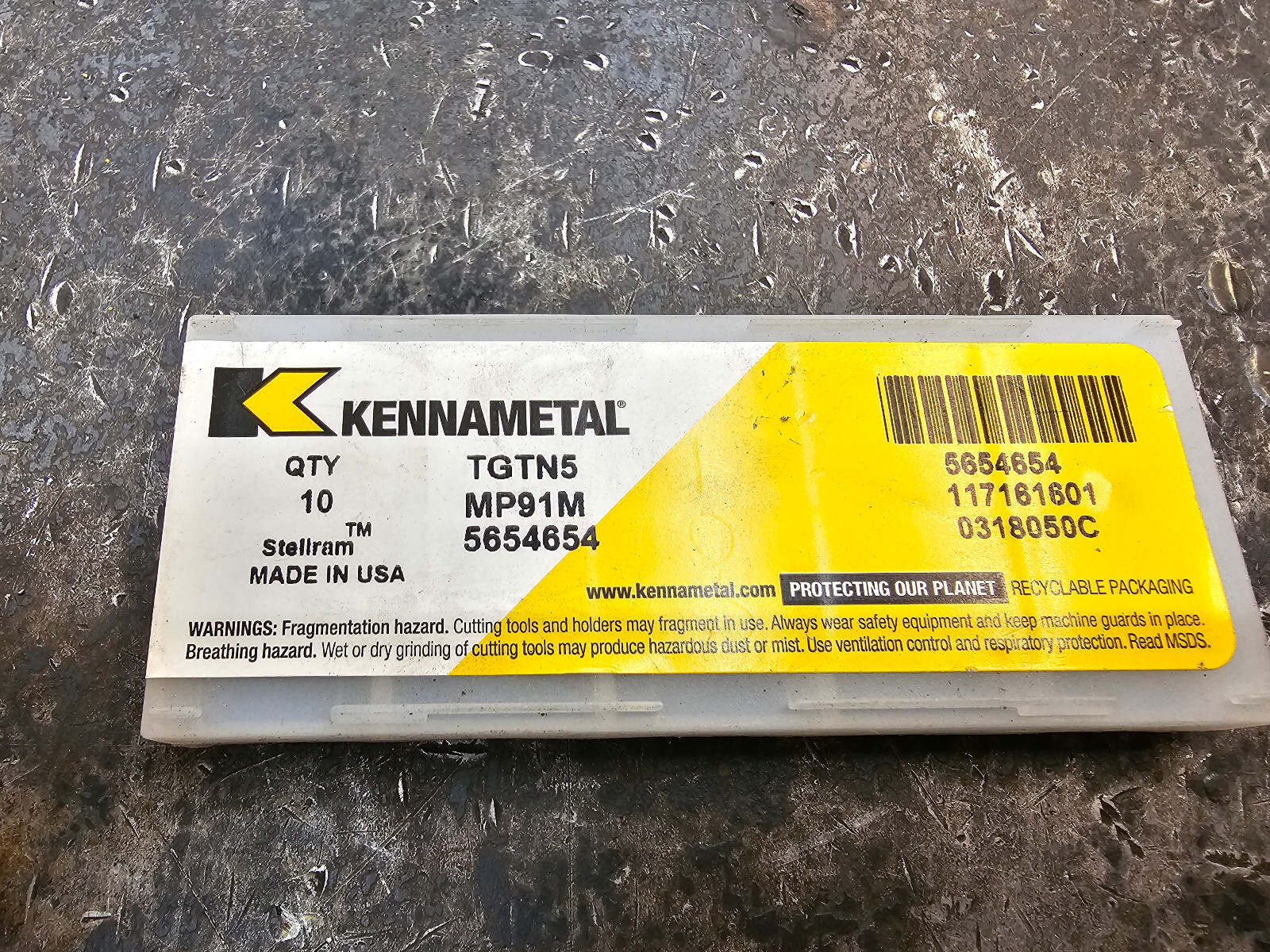 Qty 1 Kennametal TGTN5 TGTN 5654654 MP91M grade carbide inserts | eBay 