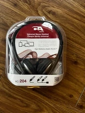 Cyber Acoustics AC-204 Silver/Black Headband Headsets