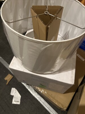 lamp shade white fabric lite source