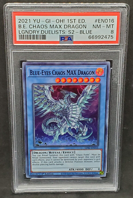 Yugioh PSA 8 NM-MT Blue-Eyes Chaos MAX Dragon (Blue) LDS2-EN016