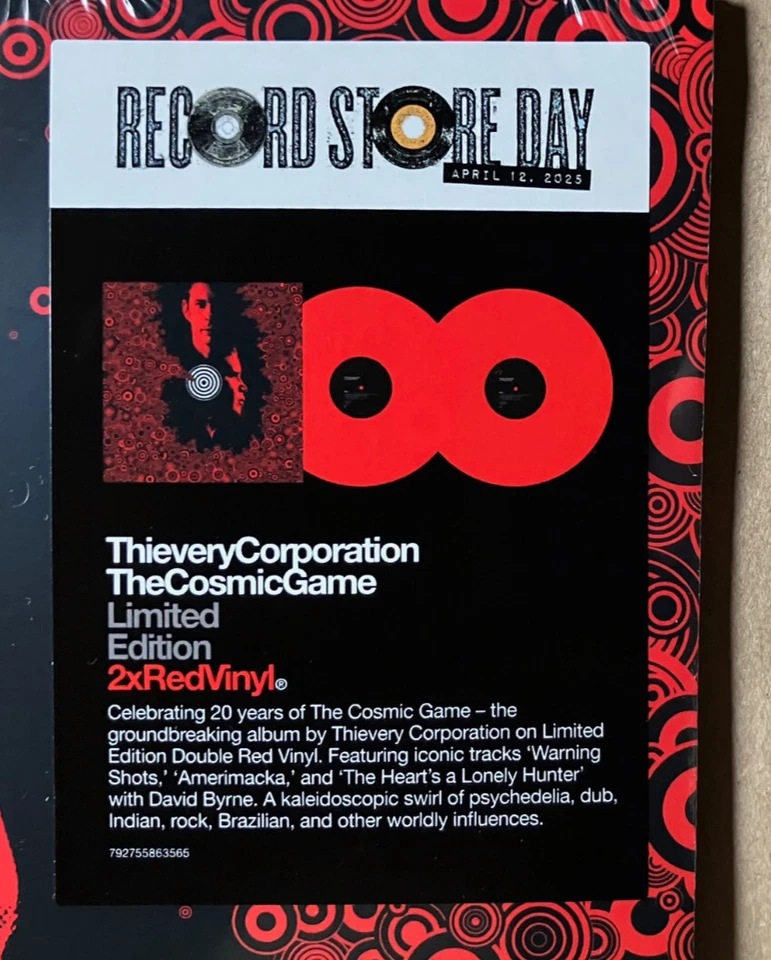 THIEVERY CORPORATION The Cosmic Game 2 LP Red Colored Vinyl SEALED NEW RSD/2,500 - Image 2 of 4