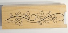 Great Impressions  --  H167  -  HOLLY AND BERRIES BORDER STAMP