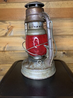 デイツ Dietz Little Wizard L.A. MADE IN USA 1943 Dietz Little Wizard Lantern w/Red Globe-Leak Tested and it