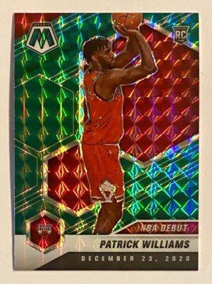 2020-21 Mosaic Patrick Williams Green Prizm Refractor Rookie SP RC 267 Bulls Pat