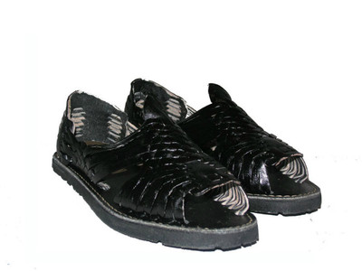 mexican huaraches black