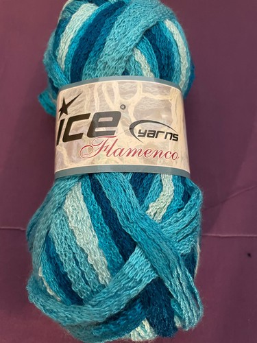 Ice FLAMENCO Super Bulky weight Multi Colored Acrylic Ribbon Yarn - Picture 8 of 20