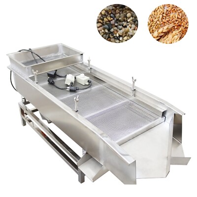 1mm&4mm Double-layer Electric Sifter Shaker Linear Vibrating Screen 110V 80W*2