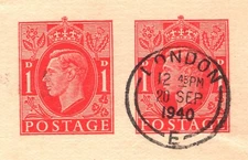 GB KGVI WW2 London 1940 *WAR NEWS* Message Stationery Card 1d+1d COMPOUND YD150