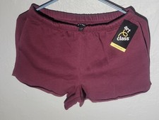Art Class Kids' Fleece Raw Edge Lounge Shorts Maroon Size XL 14/16