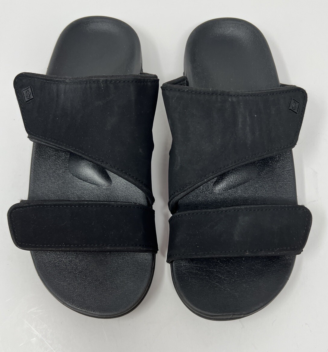Spenco Kholo Nuevo Black Slide Sandals Women's Sz 10B Fully