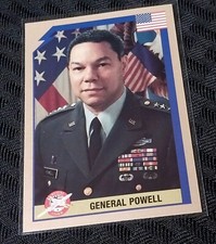 General Colin Powell Card AMERICA'S MAJOR PLAYER DESERT STORM #2 1991 USA