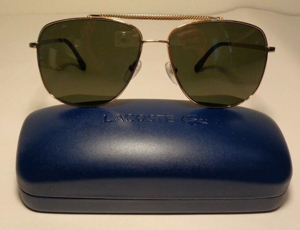 Lacoste L188S Gold New Women\'s Sunglasses Lacoste L188S gold frame with green lenses. Lenses provide  main image 4