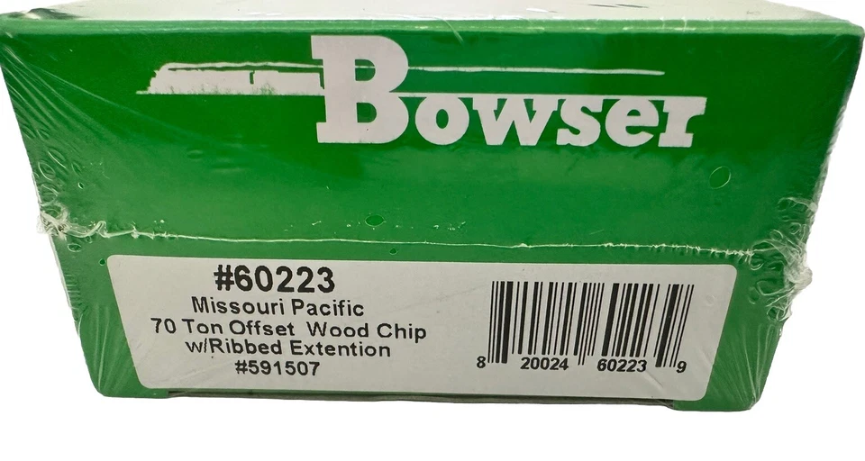 Bowser HO 60223 Missouri Pacific 70Ton Offset Wood Chip, Ribbed Extension 591507 - Image 2 of 2