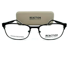 Kenneth Cole Reaction KC0801 Black 002 Metal Eyeglasses Frame 53-18-140 H11963