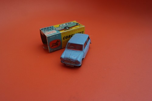 Corgi 226 Morris Mini Minor Blue Boxed Birthday Anniversary Office Toy Gift Car - Picture 10 of 12