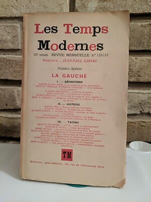 LES TEMPS MODERNES N° 112-113 - NUMERO SPECIAL LA GAUCHE French Paperback