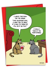 1 Funny Valentine's Day Card with Envelope - Human Poem C9232VDG