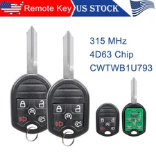 2 Uncut Remote 5 Button Key Fob For 2013 2014 2015 2016 2017 Ford FLEX 164-R8000