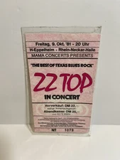 ZZ Top - Vintage 1981 Laminated Concert Ticket - Eppelheim, Germany