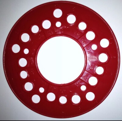 5 five bolt SAE wheel lug pattern stud template gauge measure circle guide tool