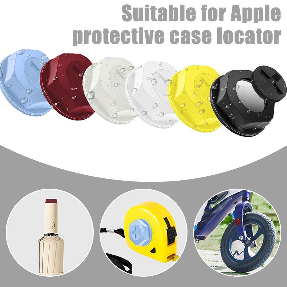 Durable Apple AirTag Silicone Protective Case with Adhesive Keychain Holder