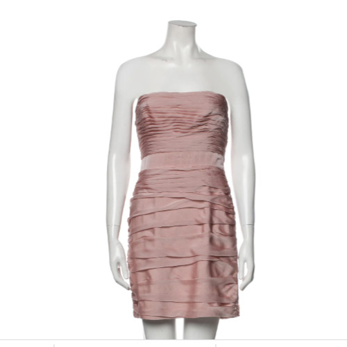 GUC $300 ml Monique Lhuillier Women 12 Blush Pink Ruffle Tiered