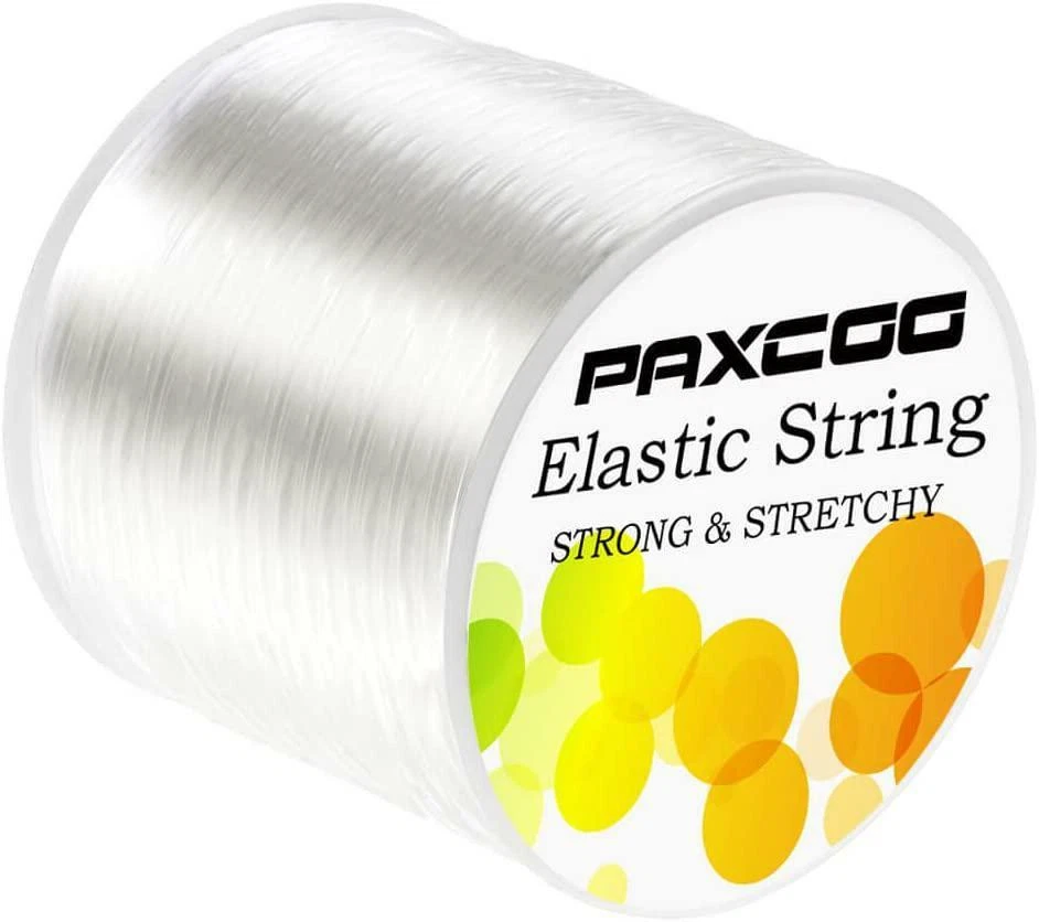 Paxcoo 1mm Elastic Bracelet String Cord Stretch Bead Cord for