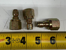  Lot of 3 3/8" Quick-Connect Plug Female NPT Galvanized Steel Approved 1MDH1