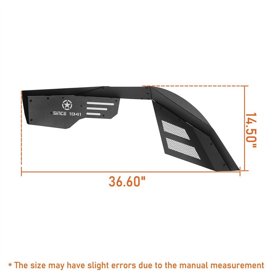 Front Rear Bumper Fender Flare Deletes Inner Liners For Jeep Wrangler