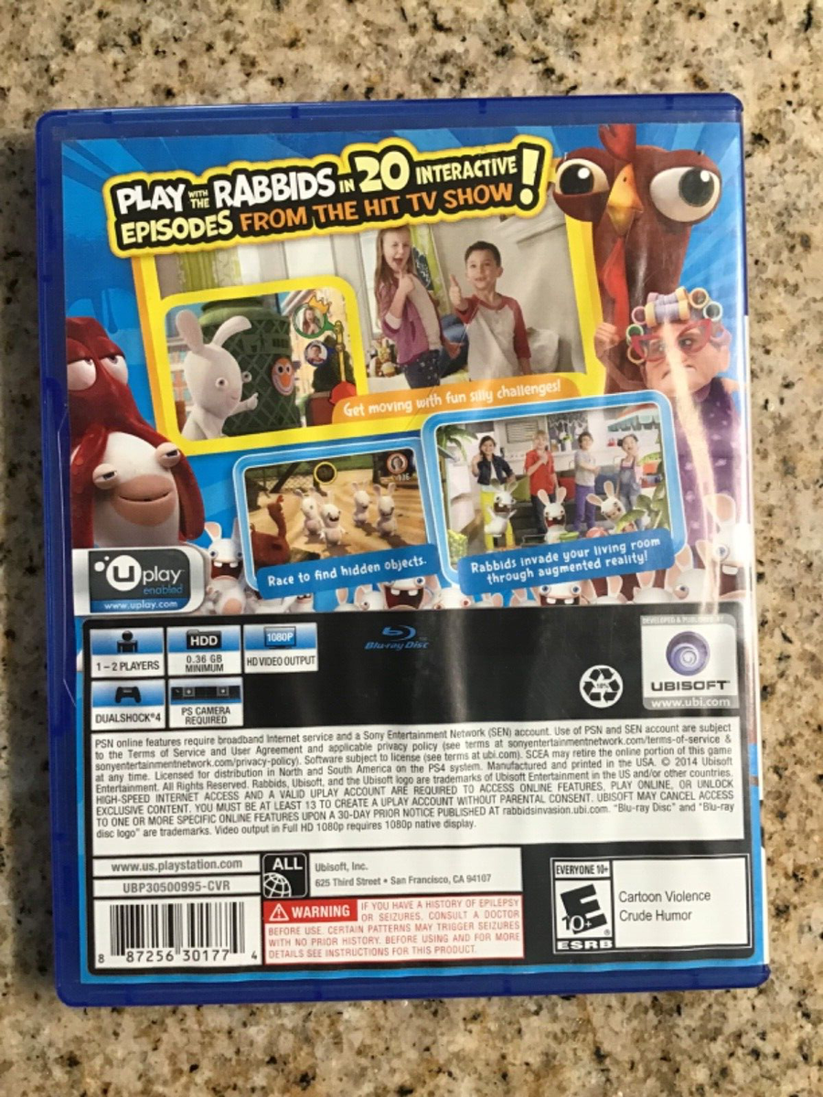 Ubisoft RABBIDS INVASION (SONY PLAYSTATION 4) PS4 Game | Action