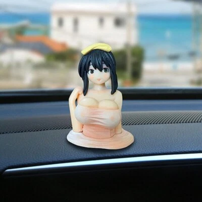 Cute Dashboard Car Chest Ornaments Car Interior Accessories Shaking Girls Car - Image 1 of 4